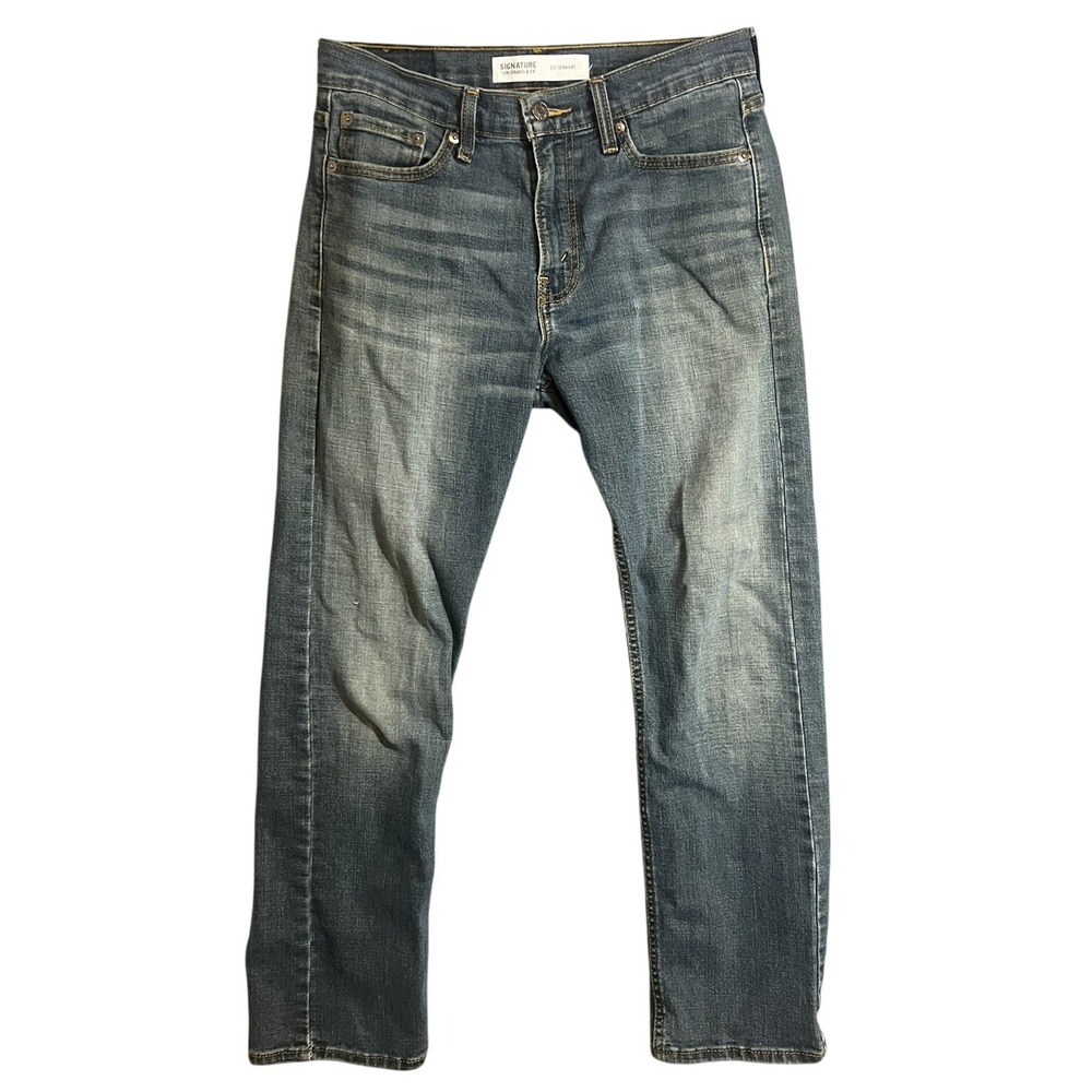 Signature by Levi Strauss & Co. S51 Straight Men's Jeans 30x30 Blue Denim